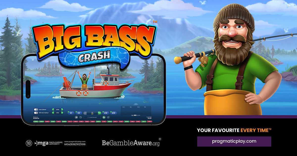 Arte promocional oficial de Big Bass Crash da Pragmatic Play