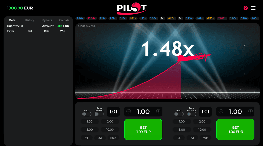 Imagem oficial da interface Pilot da Gamzix